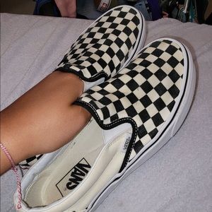 Black Checkered Vans